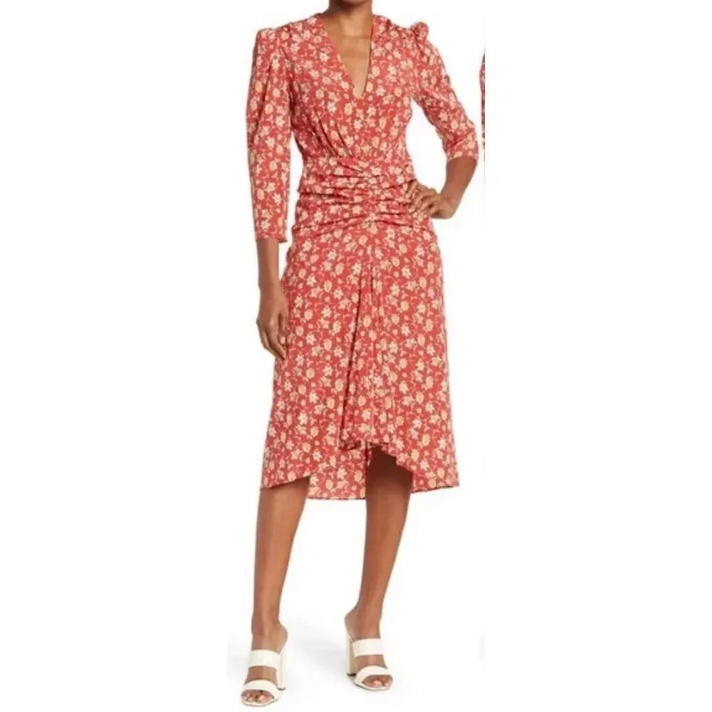 Veronica Beard Mary Dress in Red Floral NWOT Size 2